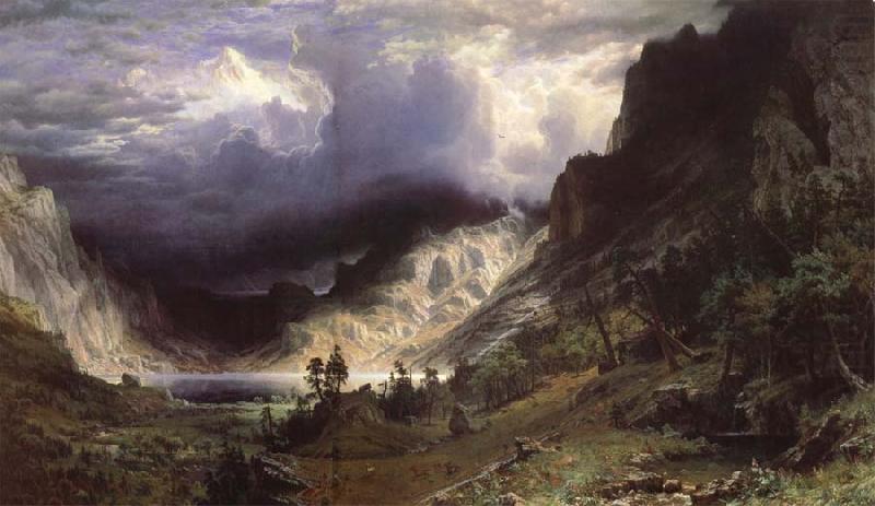 Albert Bierstadt Ein Sturm in den RockY Mountains,Mount Rosalie china oil painting image